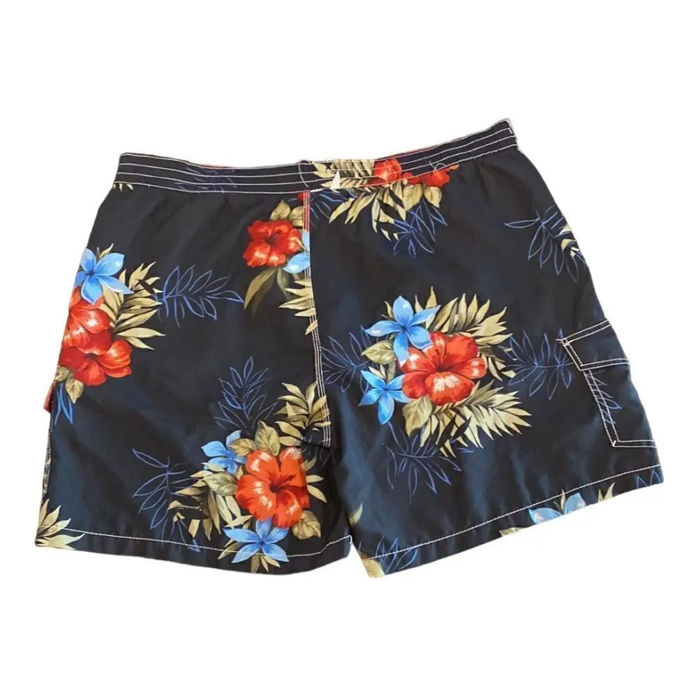 Caribbean Joe Men’s Floral Swim Board Shorts Size XXL